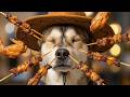 Did this dog secretly become a monk behind my back?#dogs #immersive #mukbang