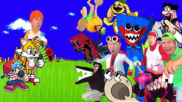 FNF Chasing But - Different Characters Sing It Real Life (Tails Exe Chasing Everyone Sings)