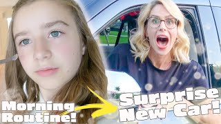 Our Mourning Routine on the LAST DAY of School! *We Surprise our Family w/ A NEW CAR!!*