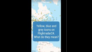 What are the blue aircraft icons? A visibility settings tutorial for Flightradar24 screenshot 1