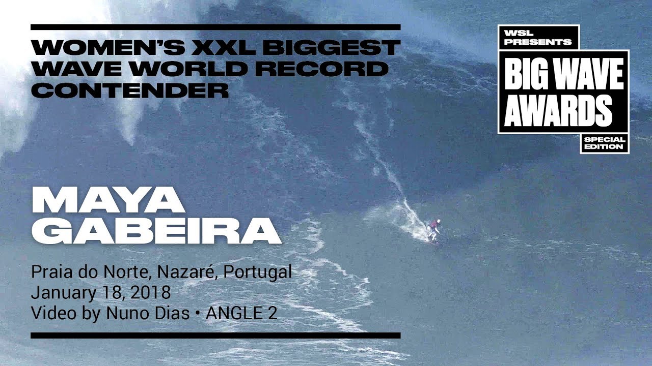 Maya Gaberia at Nazaré 2 - World Record Contender - WSL Big Wave Awards