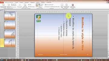 Comment modifier un masque de diapositives