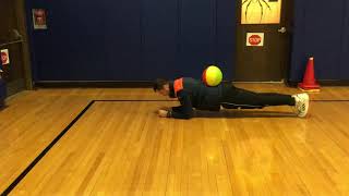 1 minute plank challenge- Balance an object on your back and don't let it fall off