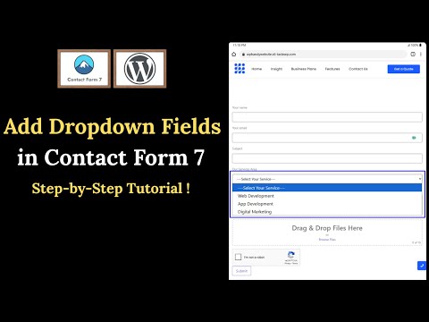 How to Add Dropdown Field in Contact Form 7 | WordPress Contact Form Dropdown Tutorial