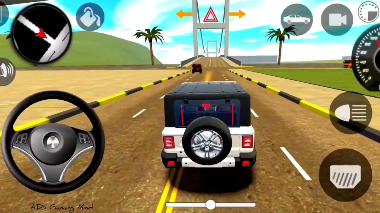 indian car simulator game 2025 | mahindra thar off-road game video | new thar gaming video 2025
