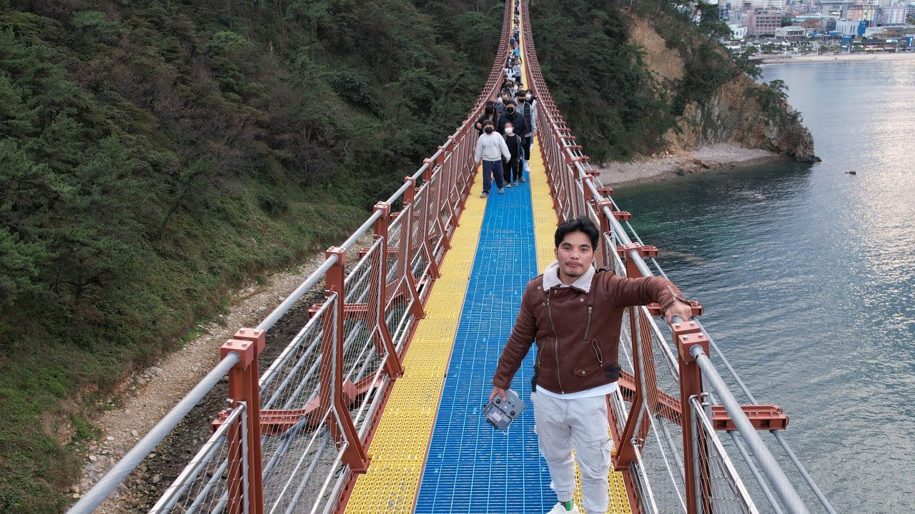 DAEWANGAM PARK NEW SUSPENSION BRIDGE ULSAN YouTube