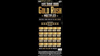 $30 - GOLD RUSH MULTIPLIER- NEW TICKET TUESDAY!  FLORIDA Lottery Scratch Off ticket!