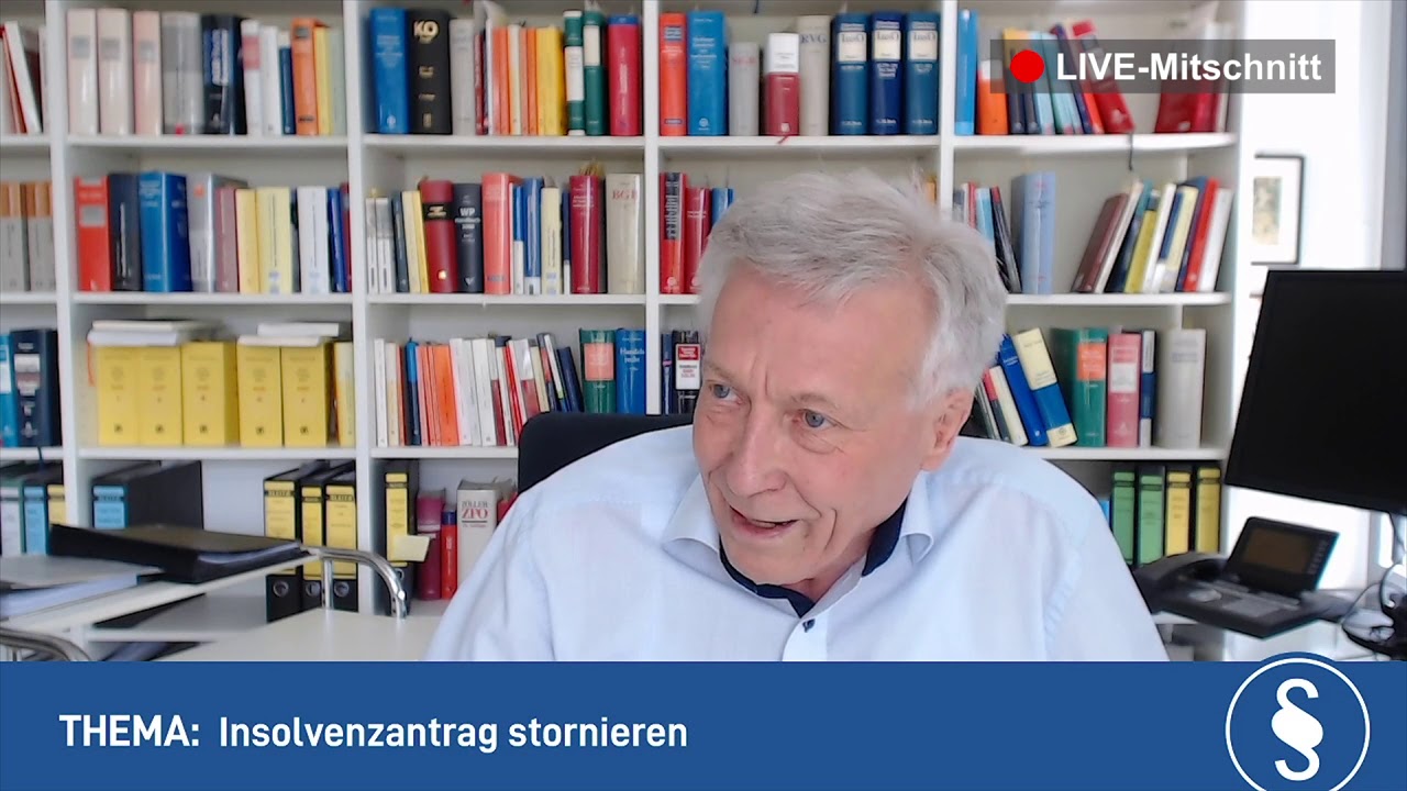 Update Wie kann man den Insolvenz-Antrag stornieren bzw. zurückziehen? Kurz nachgefragt