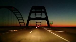 Driving at night - Atlanta to New Orleans during sunset