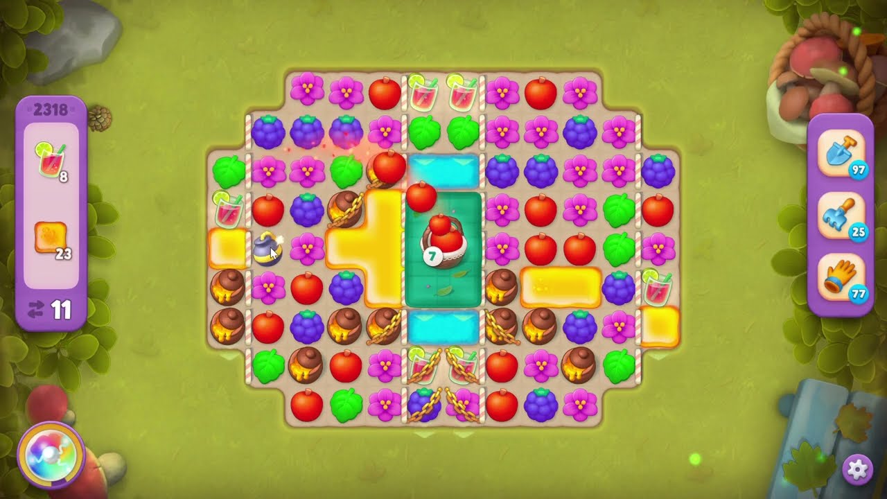 Gardenscapes 2318 Super Hard Level - 17 moves - NO BooSTERS - YouTube