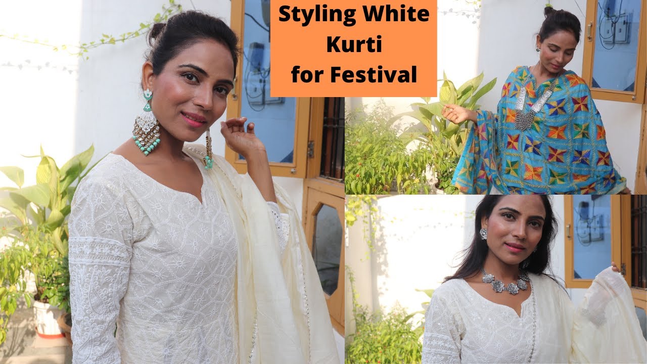Fashion White Rayon Embroidered Kurti With Pant | Bhadar