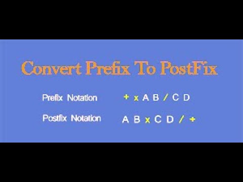 CONVERSION INFIX TO POSTFIX AND PREFIX NOTATION - YouTube