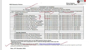 Mumbai University IDOL U.G. Exam l Sem-II & IV l July & Jan-Dec l Fresher & Repeater l Mukund Sir