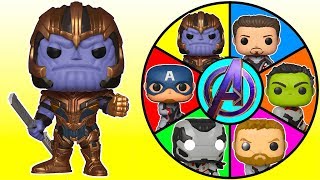 Avengers Endgame Spin the Wheel Game with Thanos, Hulk, Iron Man Toys