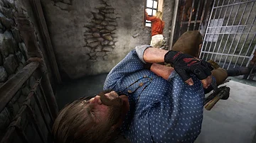 What happens if Arthur gets arrested while Micah is in Jail