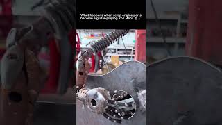 What happens when scrap engine parts become a guitar playing Iron Man.