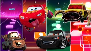 Mater eater vs Flash Mcqueen vs Evil lightning mcqueen vs Car monster Edm rush