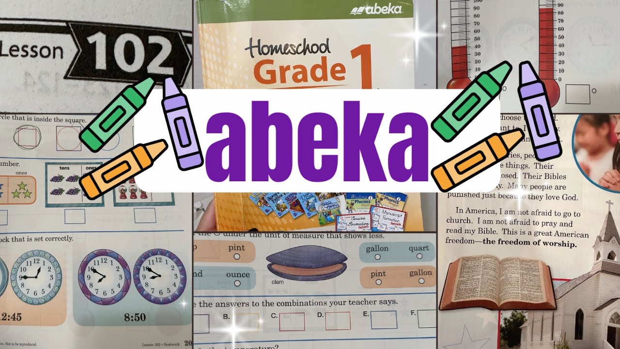 Abeka Christian academy 1st grade Lesson 102 Homeschool - YouTube