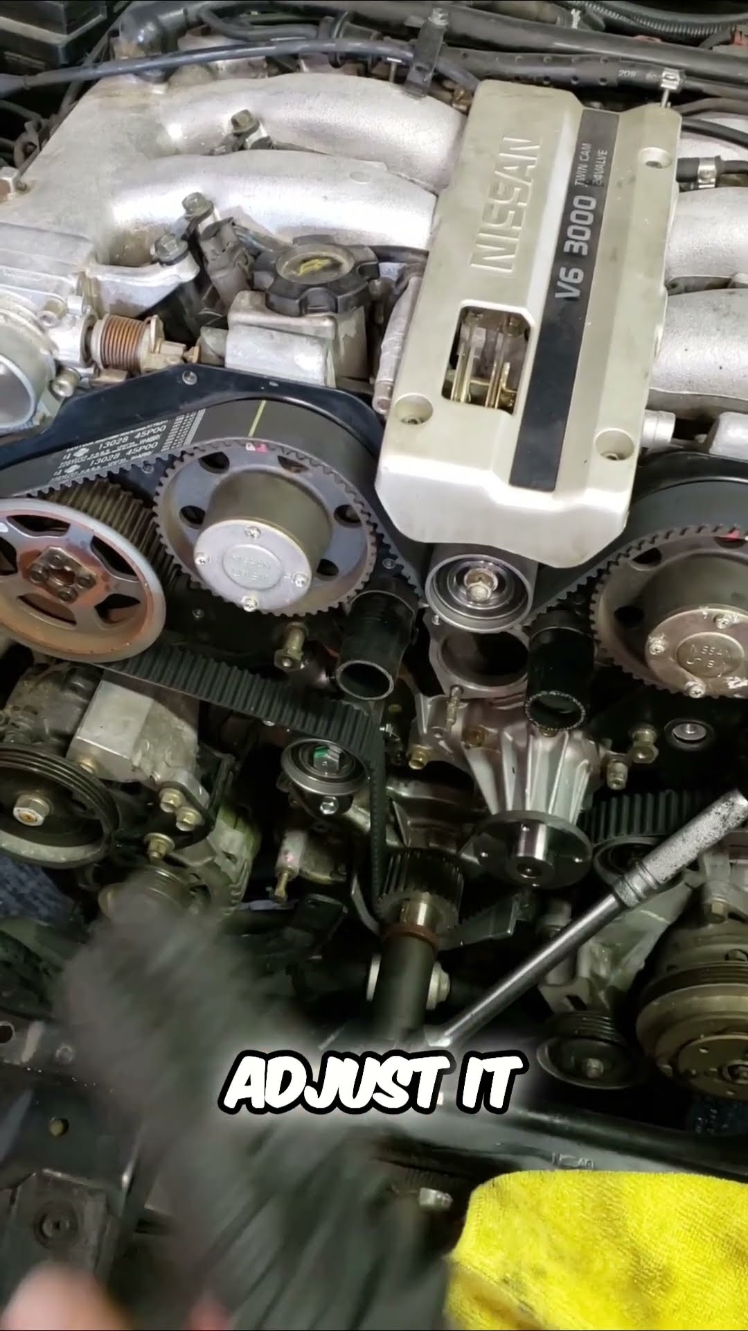 EZ 300zx Timing Tensioner Guide #nissan #300zx #z32 #vg #mechanic