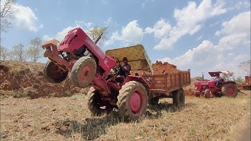 JCB 3dx Backhoe Loading Red Mud in Tata Tipper | Jcb Loading Mud Tractor Tata Dumper Unloading Mud#8