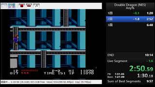 Double Dragon (NES) speedrun Any% 10:14