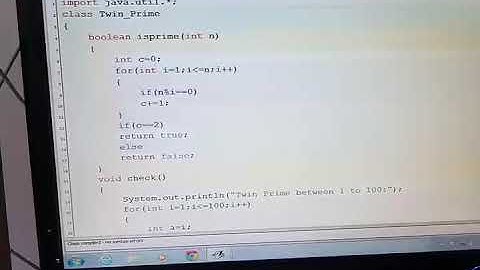Twin Prime in Java ICSE