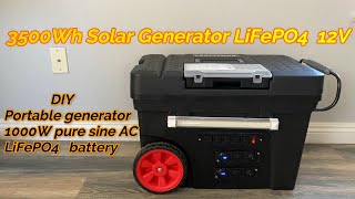 How to build Solar Generator 3500Wh LiFePO4 12V battery DIY full build 3.5kWh portable power station