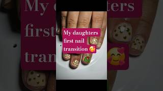 Show my babygirl some love please 🙏 its her first nail transition #nailart #nail #transition #spring