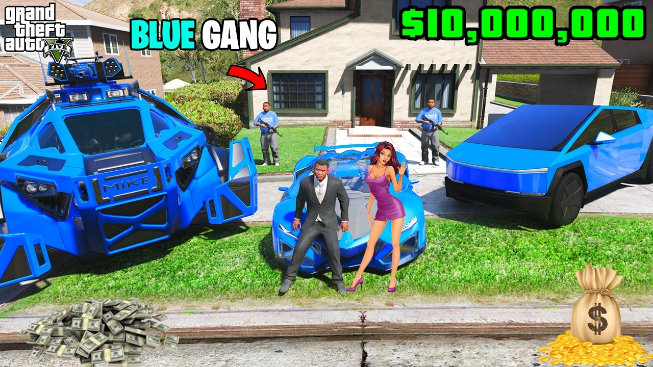 Franklin BLUE Gang VS Shinchan Gang Special GANG Challenge In GTA 5!