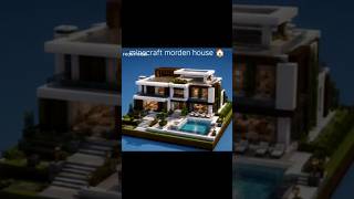 Beautiful AI Modern Minecraft House 🤩 (Front & Back View) #short