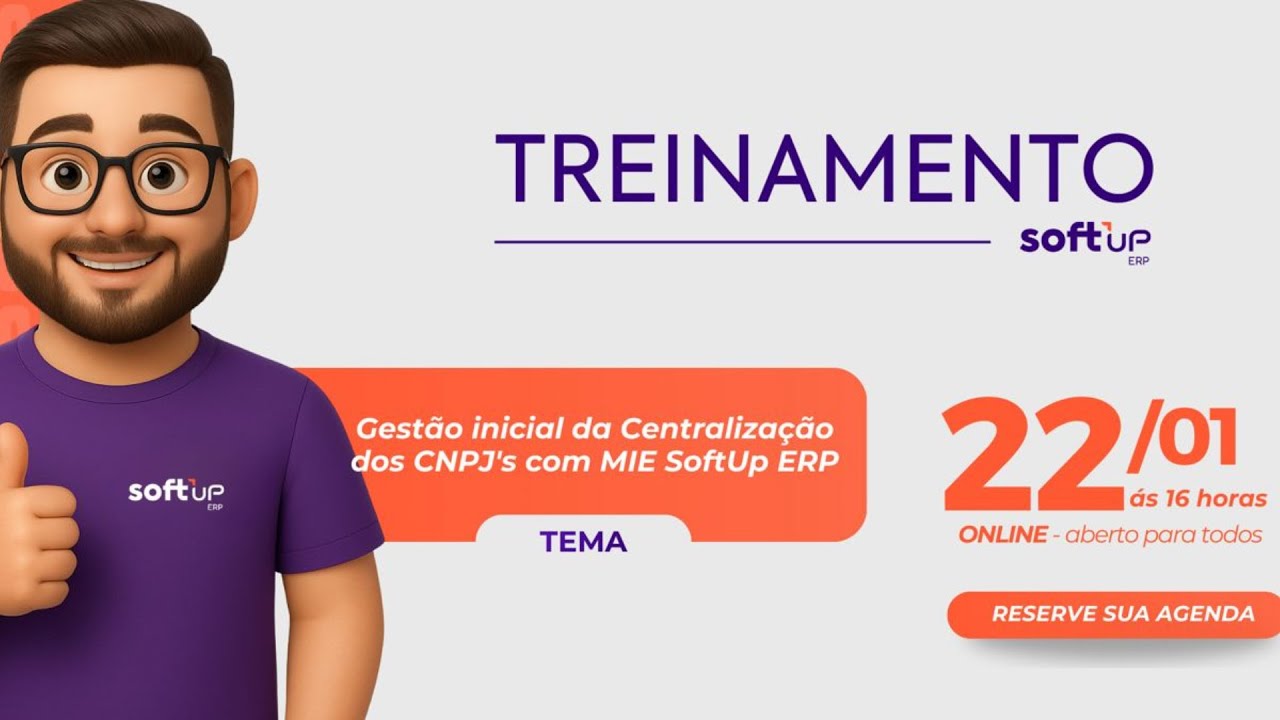 Gestão inicial da Centralização dos CNPJs com MIE SoftUp ERP