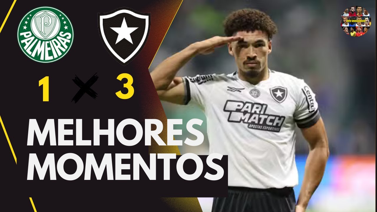 BOTAFOGO 3 x 1 PALMEIRAS | MELHORES MOMENTOS - BRASILEIRÃO - YouTube