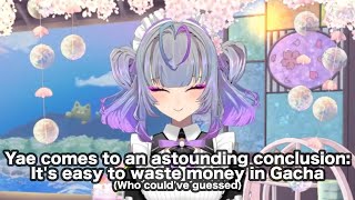 Yae comes to an astounding conclusion: It's easy to waste money in gacha