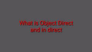 transitive and in transitive or Object Dired.