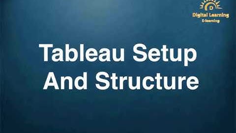 4 Tableau Setup And Structure  | Full course below link | Online Training app below link