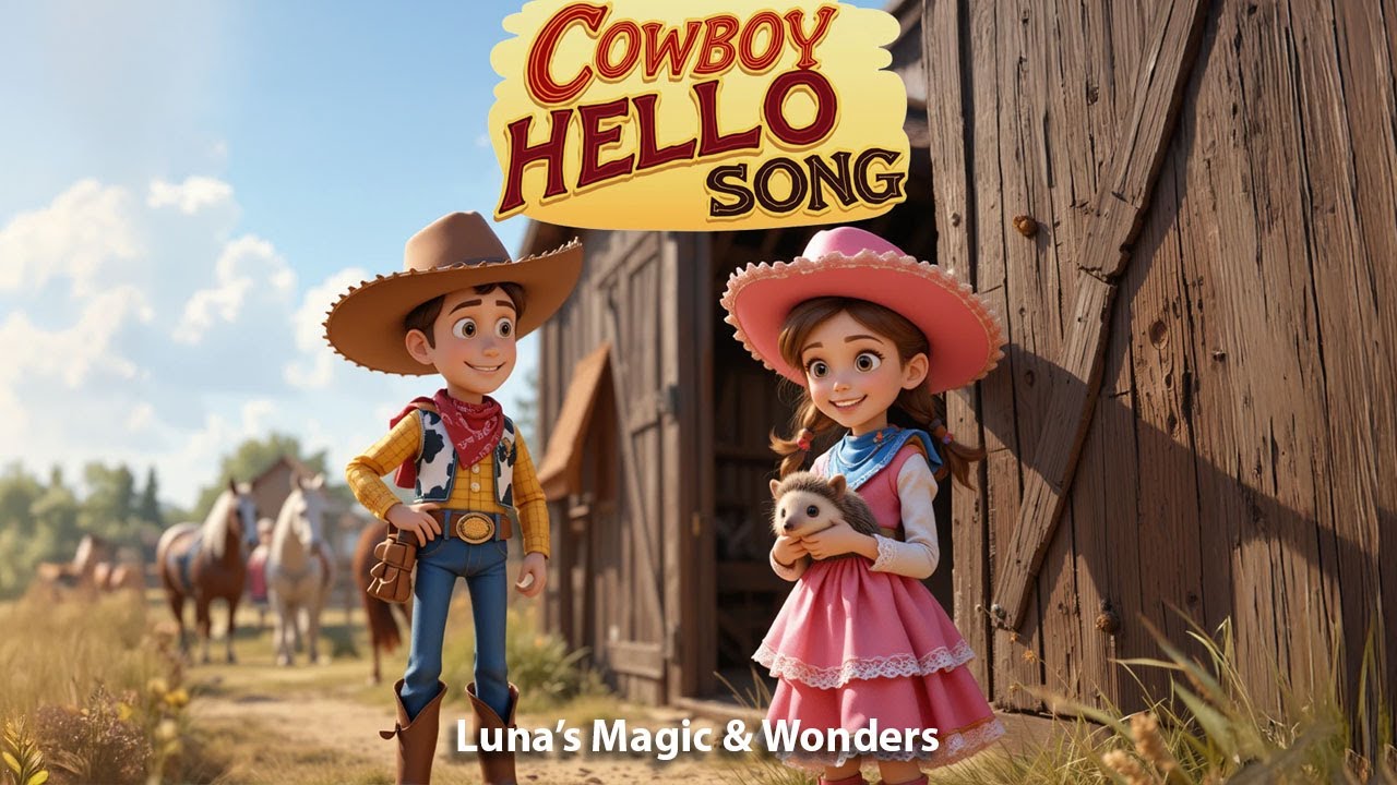 Hello Song for Kids 🤠🎸 | Sing & Learn Greetings the Cowboy Way! - YouTube