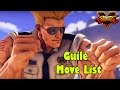 Street Fighter V - Guile Move List