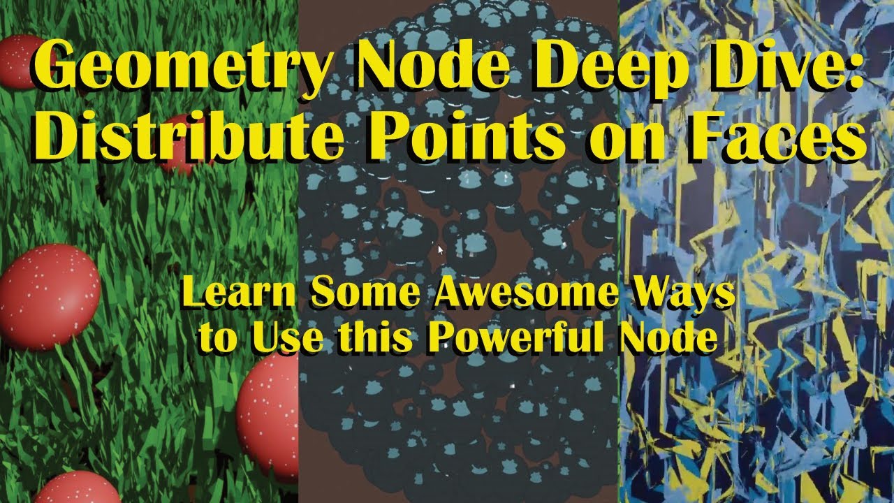 Distribute Points On Faces: A Blender Geometry Nodes Deep Dive - YouTube