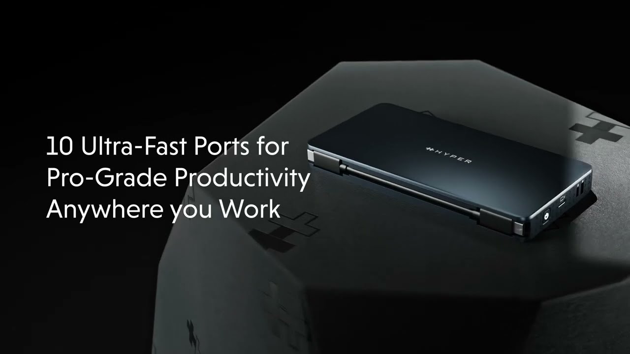 HyperDrive Next 10 Port Business Class USB-C Dock - Dual 4K monitor support for PC, Mac, Chromebook
