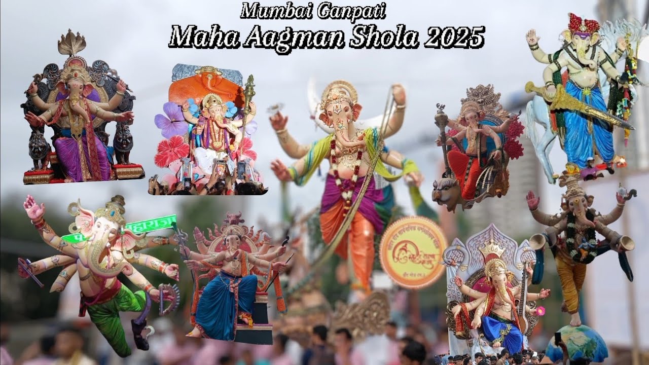 | Mumbai Ganpati Aagman 2025 | Chandanwadi God Ganpati,Parel Cha Lambodar & more 