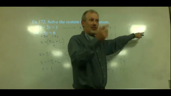 Intermediate Algebra Section 4.2 Video (Systems-Substitution)