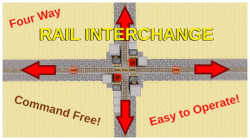 Four-Way Interchange / Universal Rail Junction - Minecraft JAVA EDITION 1.11