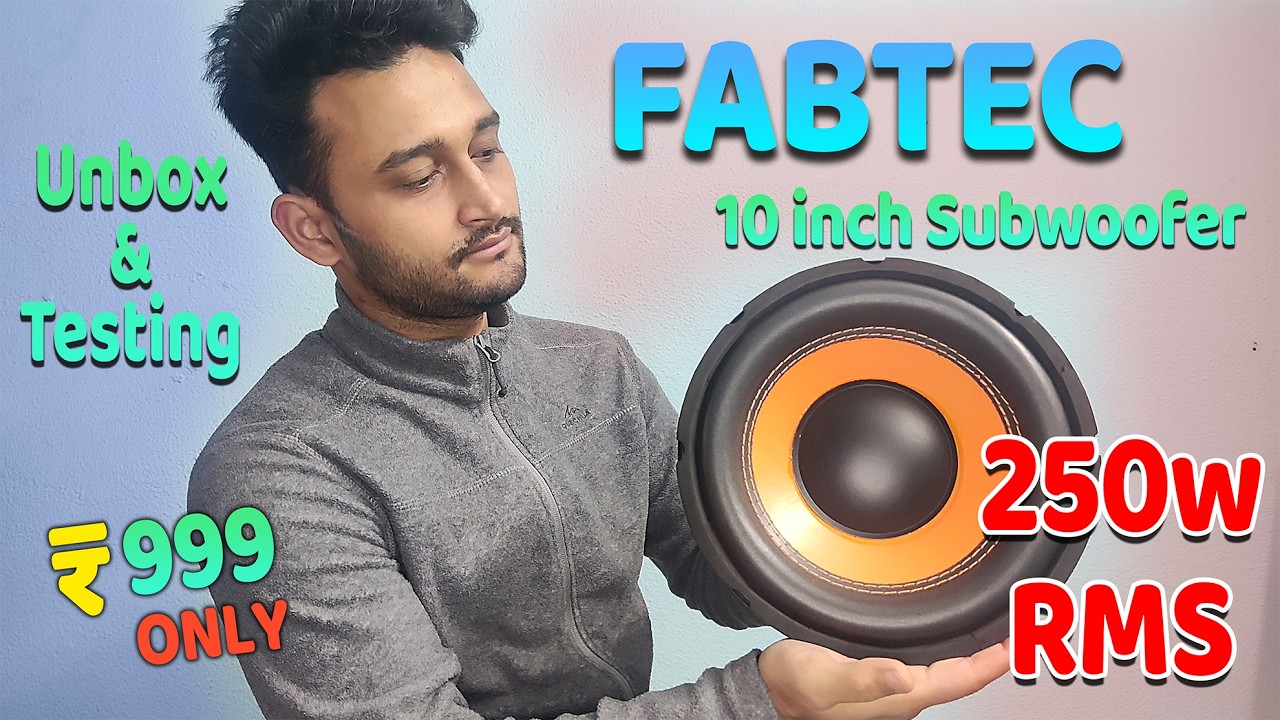 FABTEC 10 inch 250w RMS Subwoofer | Unbox & Bass Test - YouTube
