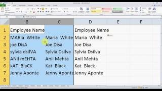 Excel convert text to proper case