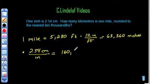 Converting Miles to Inches to Cm to Km