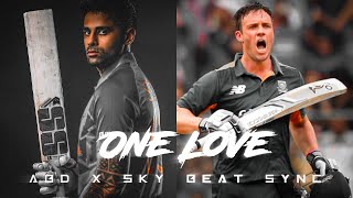 SKY X ABD X One love ✅ ( Beast Edit ) | cricket edit 🥵 #cricket #youtubevideos