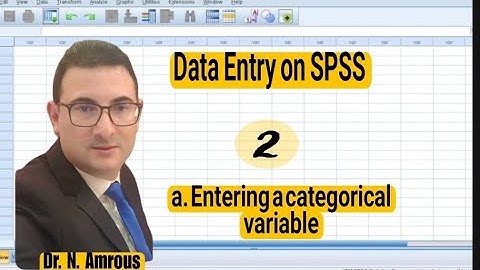 How to enter categorical variables on SPSS