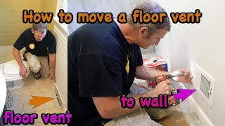 Moving a Bathroom Floor Vent into Wall | PLAN LEARN BUILD