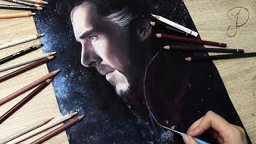 Doctor Strange (Benedict Cumberbatch) - ❰ Realistic Colored Pencils Portrait Drawing ❱