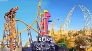 New Theme Park Six Flags Qiddiya City Tour  1 Best Six Flags Park 